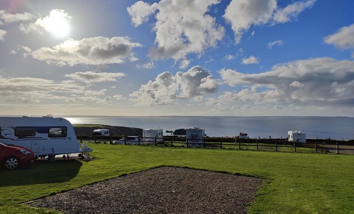 You have panoramic views from the top of the touring field